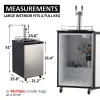 Dual-Tap Stainless Steel Beer Kegerator, 170L With Drip Tray