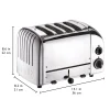 Dualit Classic 4-Slice Toaster, Stainless Steel - NewGen