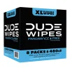 DUDE Flushable Wipes, Fragrance-Free, Moisturizing, XL, 480 Wipes