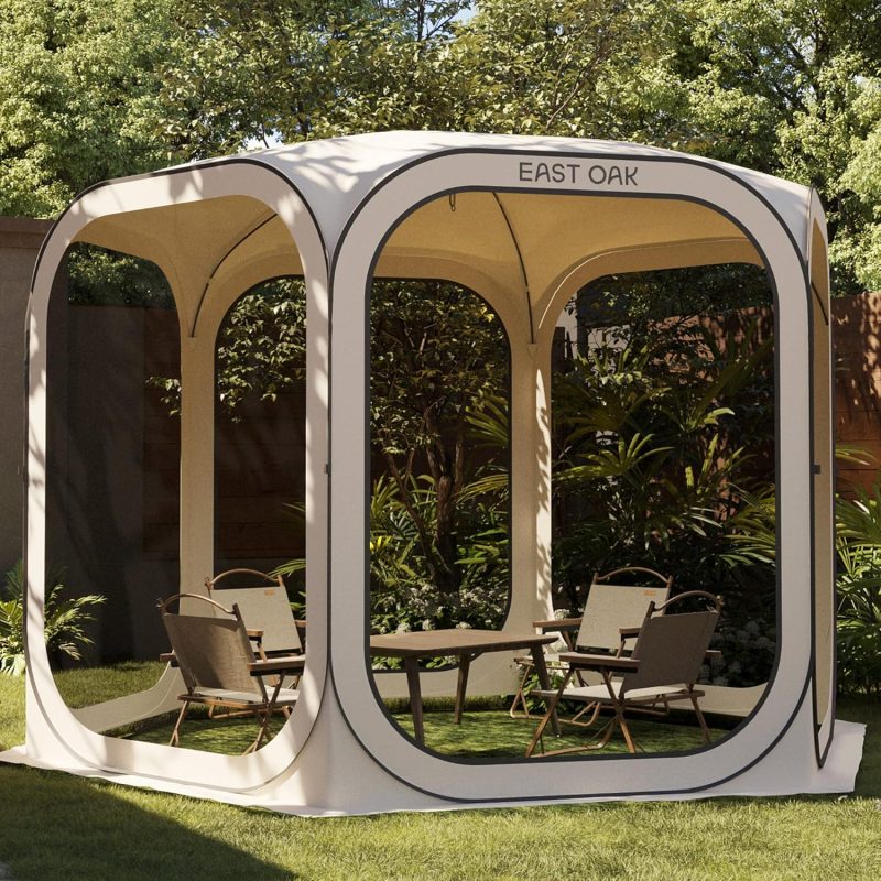EAST OAK Pop-Up Screen House Tent 10 x 10 FT With Carry Bag
