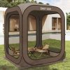 EAST OAK Pop-Up Screen House Tent 10 x 10 FT With Carry Bag
