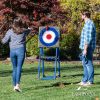 EastPoint Deluxe Steel Frame Axe Throw Target Game Set - 8 Axes
