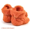 Ecetana Baby Fuzzy Bootie Slippers Halloween Cozy Sock Shoes Soft Infant Shoes Warm Fleece Slippers for Toddlers