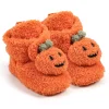 Ecetana Baby Fuzzy Bootie Slippers Halloween Cozy Sock Shoes Soft Infant Shoes Warm Fleece Slippers for Toddlers
