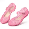 Ecetana Girls Jelly Sandals Princess Costumes Flats Shoes Cosplay Birthday Party Dress Up Shoes for Kids Toddler