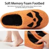 Ecetana Halloween Slippers for Women Holiday Fluffy Warm Fleece Slippers Indoor Bedroom House Shoes