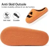 Ecetana Halloween Slippers for Women Holiday Fluffy Warm Fleece Slippers Indoor Bedroom House Shoes