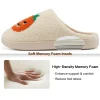 Ecetana Halloween Slippers for Women Men Fuzzy House Shoes with Memory Foam