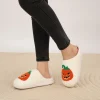 Ecetana Halloween Slippers for Women Men Fuzzy House Shoes with Memory Foam
