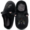Ecetana Women's Cute Fuzzy Slippers Comfort Faux Fur Memory Foam Non-Slip House Slippers for Women