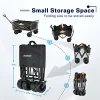 EchoSmile Collapsible Utility Wagon, 350 Lbs Capacity, 35.4 x 21.6 x 19.6 in, 4 x 7 in Wheels
