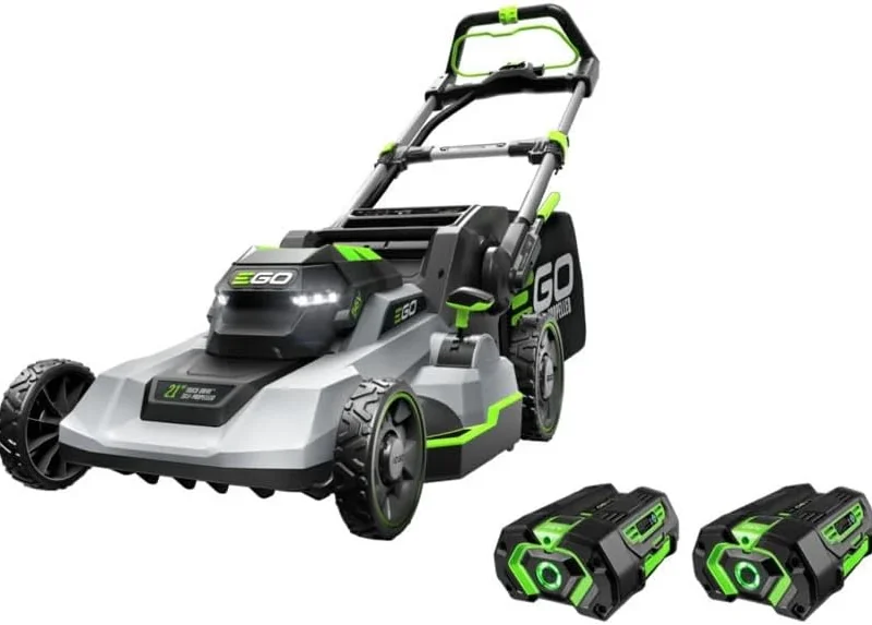 EGO Power+ 21-Inch 56V Self-Propelled Cordless Lawn Mower With 2x 4.0Ah Batteries And Rapid Charger - Black