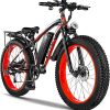 Electric Bike For Adults, 1500W Peak Motor, 26 Inch Fat Tire Electric Mountain Bike