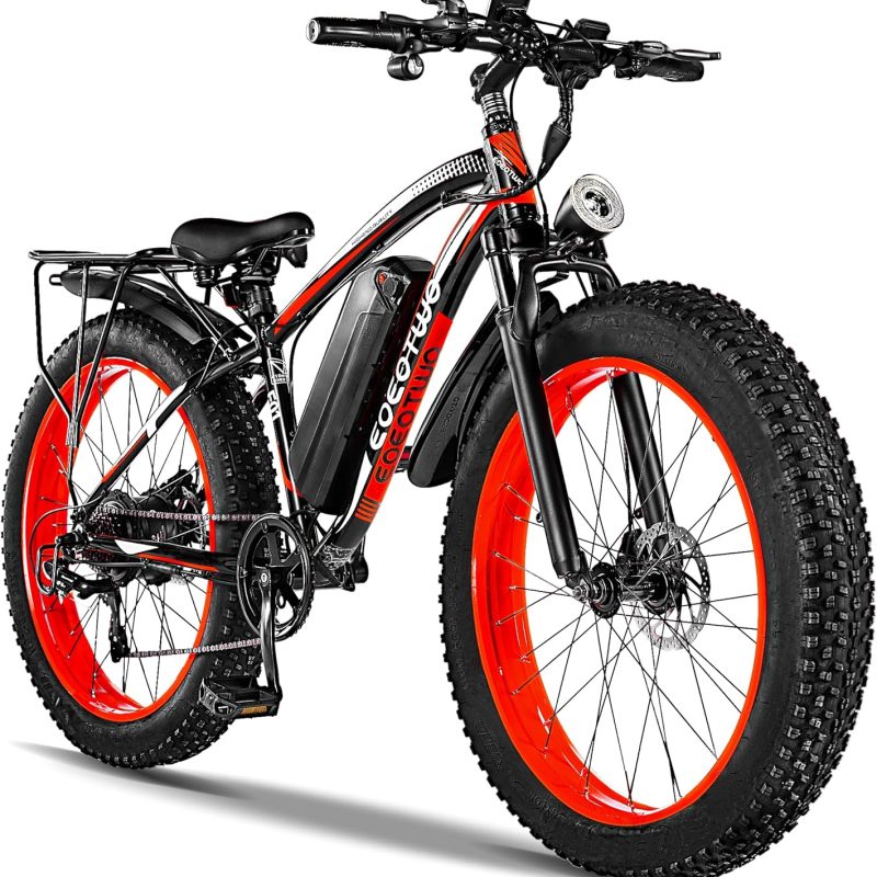 Electric Bike For Adults, 1500W Peak Motor, 26 Inch Fat Tire Electric Mountain Bike