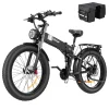 Electric Bike For Adults, 750W Motor, 48V 20Ah Removable Battery, 26 Fat Tire, Folding, Shimano 21-Speed, UL2849