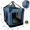 EliteField 3-Door Folding Soft Dog Crate With Carrying Bag - 36in L x 24in W x 28in H
