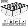 EMODA Queen 18 Inch Heavy Duty Metal Platform Bed Frame - No Box Spring Needed