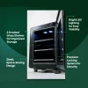 Essential Cooler Mini Fridge With Temperature And Humidity Control, 3 USB Ports, Smoked Glass Shelves And Lockable UV Gl