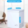 EUASOO 3.5 Cu.Ft Chest Freezer With Removable Basket, White - FLG-80Q