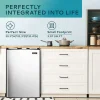 EUHOMY 3.0 Cubic Feet Single Door Compact Upright Freezer, Silver - MF-30-Y