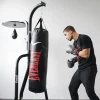 Everlast 2 Station Dual Heavy And Speed Bag Stand - Heavy-Duty Powder Coated Steel