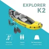 Explorer K2 Inflatable Kayak Set, 2-Person, Yellow, 400 lb Capacity - Explorer K2