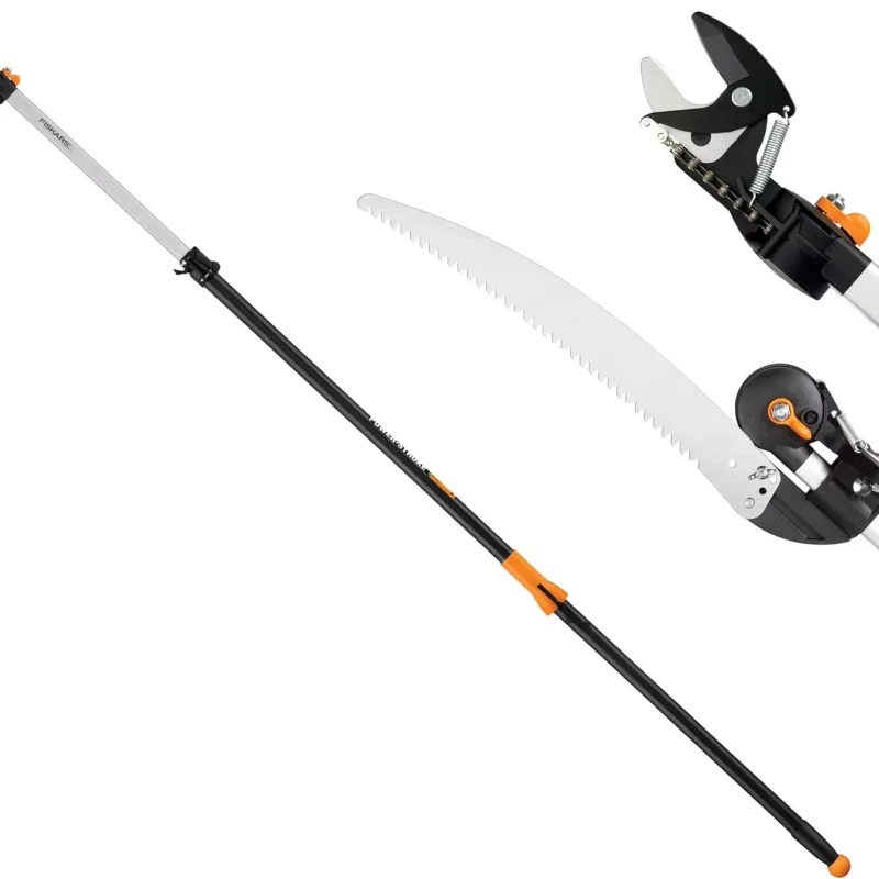 Extendable Tree Pruner And Pole Saw, 7.9 - 12 Feet, 15-Inch Double-Grind Saw Blade - 92406935K