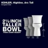 KOHLER Highline Arc Extra Tall 2-Piece Elongated Toilet, White, 1.28 GPF - 78305-0