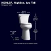 KOHLER Highline Arc Extra Tall 2-Piece Elongated Toilet, White, 1.28 GPF - 78305-0