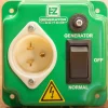 EZ Generator Switch 15A 125V Green Manual Transfer Electrical Switch