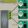 EZ Generator Switch 15A 125V Green Manual Transfer Electrical Switch