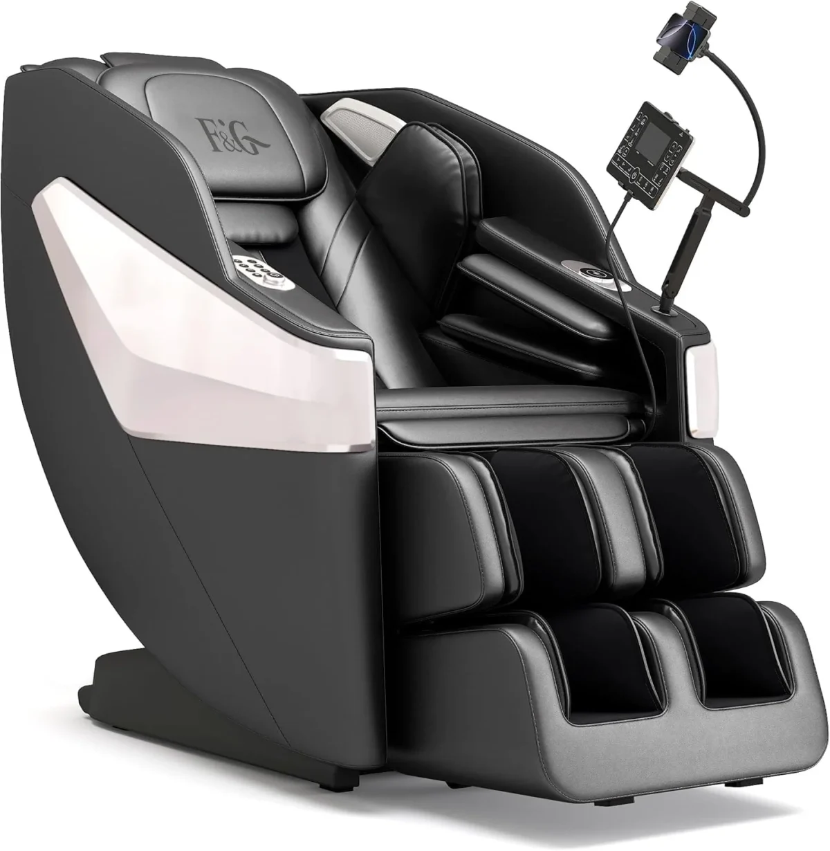 F&G Full Body Zero-Gravity SL Track Massage Chair With 5 Level Heating And Foot Rollers