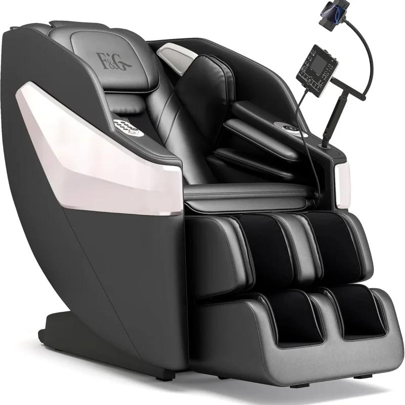 F&G Full Body Zero-Gravity SL Track Massage Chair With 5 Level Heating And Foot Rollers