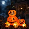 Faburo 12 ft Halloween Inflatable Ghost with Skull and Bleeding Eyeball, Outdoor Blow Up Yard Decoration for Party and G