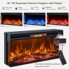 Farmhouse-Style Electric Fireplace TV Stand, 16D x 70W x 32H, Up To 80 Inch TVs