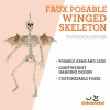 Faux Posable Winged Skeleton, 36", Halloween by Way To Celebrate