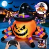 Firstness 2.4GHz Remote Control Car Halloween Inflatable Pumpkin Spider Blow ups Rc Car 360° Rotation, 3 Music and LED L