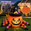 Firstness 2.4GHz Remote Control Car Halloween Inflatable Pumpkin Spider Blow ups Rc Car 360° Rotation, 3 Music and LED L