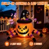 Firstness 2.4GHz Remote Control Car Halloween Inflatable Pumpkin Spider Blow ups Rc Car 360° Rotation, 3 Music and LED L