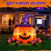 Firstness 6.2FT Halloween Inflatable Decorations Pumpkin Spider with LED Lights, Halloween Blow Ups for Yard Party
