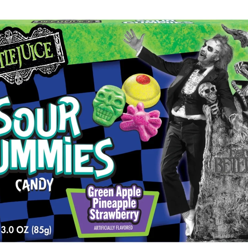 Flix Candy Beetlejuice Sour Gummy Candy, 3 oz Theater Box, Halloween Treats