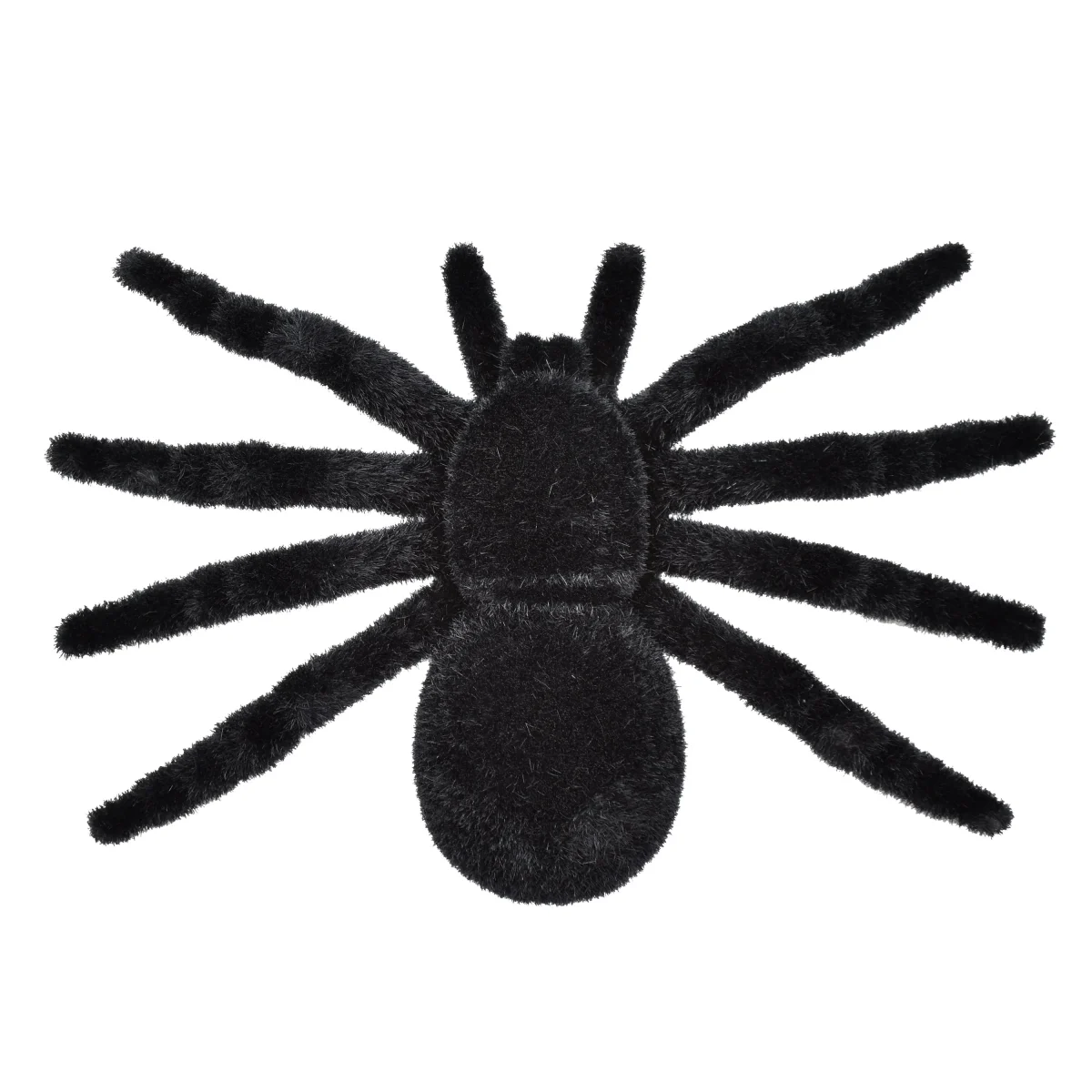 Flocked Spider Decoration, Black, 7", Halloween by Way To Celebrate