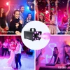 Fog Machine with 13 Colorful LED Lights Effect, 500W Smoke Machine with 1 Wired Receiver and Wireless Remote Controls, A