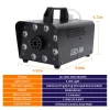 Fog Machine with 13 Colorful LED Lights Effect, 500W Smoke Machine with 1 Wired Receiver and Wireless Remote Controls, A