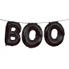 Foil Black Boo Halloween Letter Balloon Banner Kit