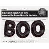 Foil Black Boo Halloween Letter Balloon Banner Kit