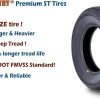FREE COUNTRY Trailer Tires ST205/75R15, Set Of 4, 10-Ply Load Range E, Steel Belted Radial