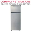 Frigidaire 21 in 7.5 Cu. Ft. Retro Top-Freezer Refrigerator, Standard Door Style, Stainless Look