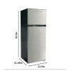 Frigidaire 21 in 7.5 Cu. Ft. Retro Top-Freezer Refrigerator, Standard Door Style, Stainless Look
