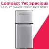 Frigidaire 4.5 Cu. Ft. 2-Door Compact Refrigerator With Chrome Trim - EFR451, Platinum